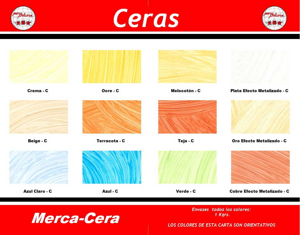 carta de colores ceras decorativas merca-ceras