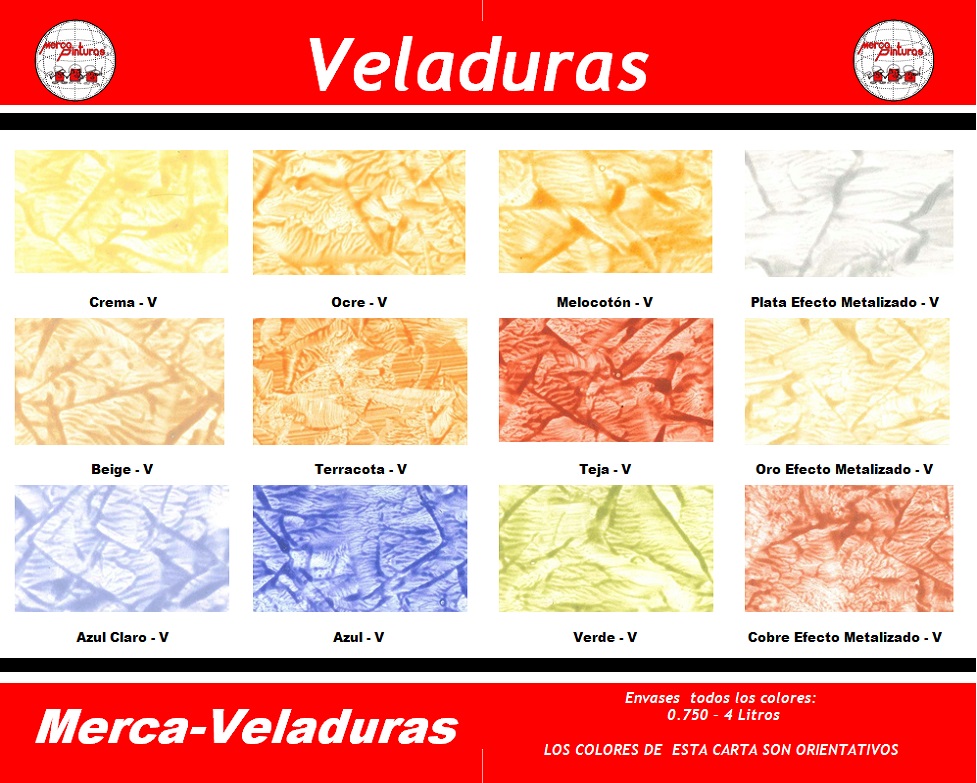 carta de colores veladuras decorativas merca-veladuras