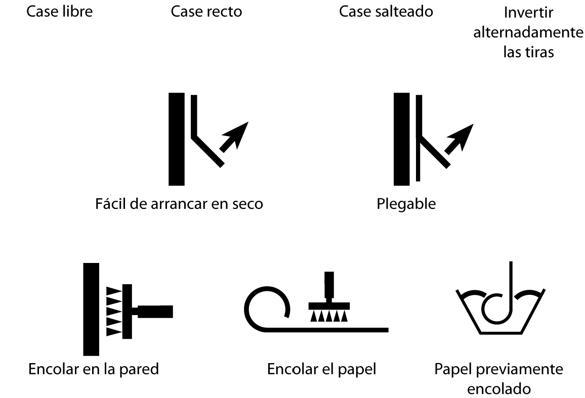 papel pintado simbolos de marcado din en 235