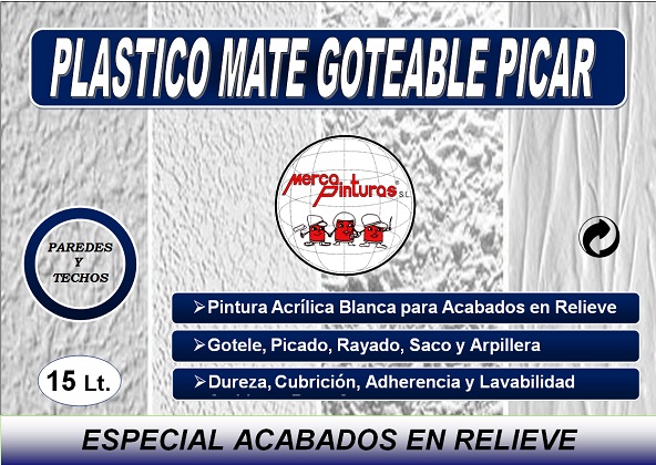 pintura plastica mate goteable picar