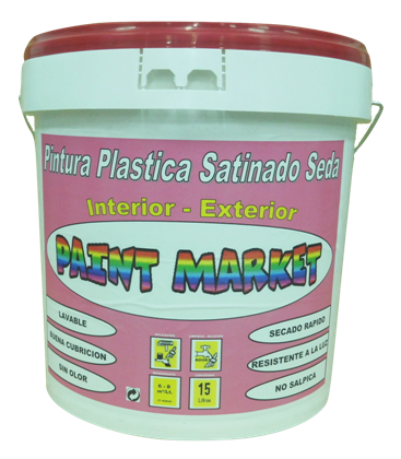 pintura plastica satinada seda
