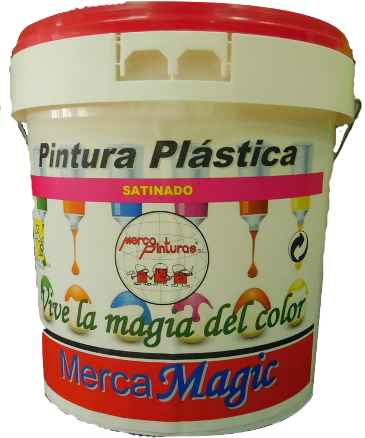 pintura plastica satinada merca magic