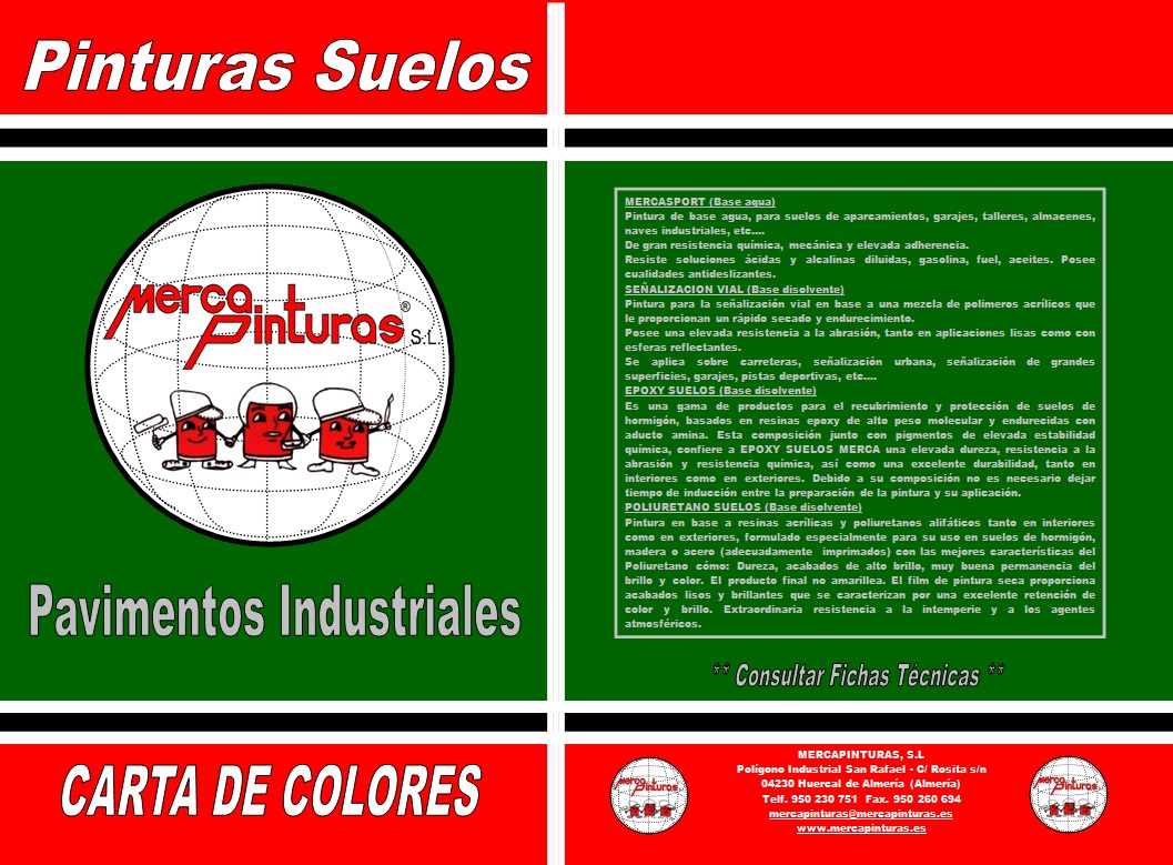 carta de colores pintura suelos al disolvente vial